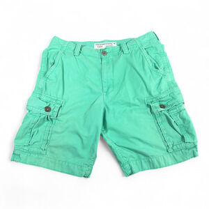 American Eagle Shorts Mens 34 Green Cargo Cotton Outdoor Logo Outfiters Classic